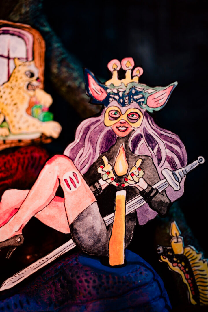 Metra Mitchell Artwork Witch Hut Inner Guts Diorama