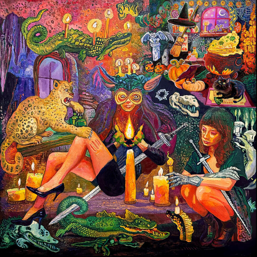 Metra Mitchell Artwork Witch Hut Inner Guts Painting