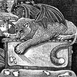 Metra Mitchell Artwork Bat-Kat Drawing
