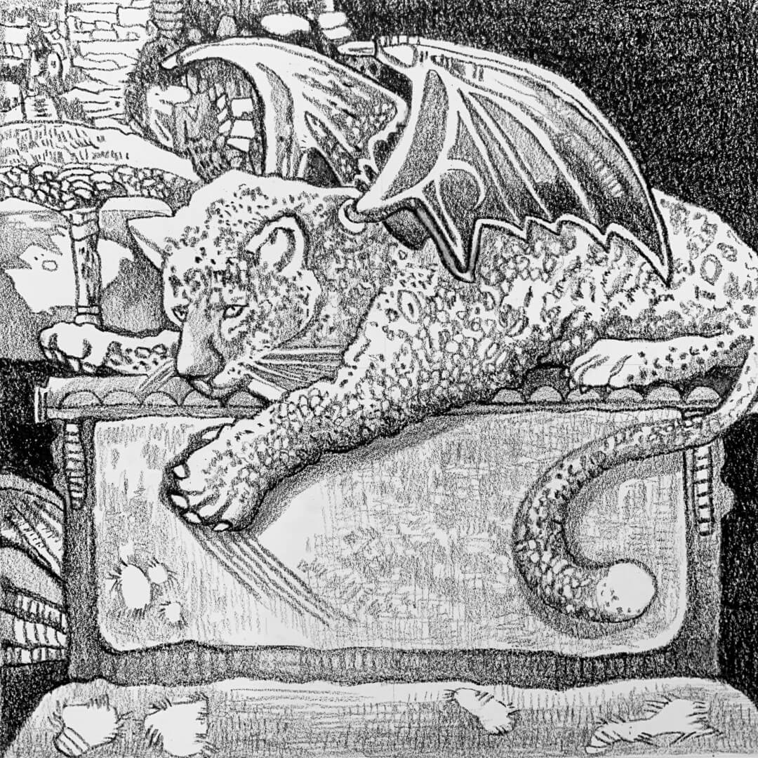 Metra Mitchell Artwork Bat-Kat Drawing