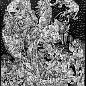 Metra Mitchell Artwork Jaws of Hell Print