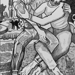Metra Mitchell Artwork Love of Horror Drawing