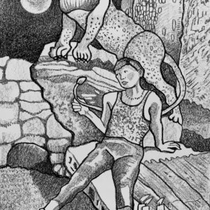 Metra Mitchell Artwortk Midnight Oil Drawing