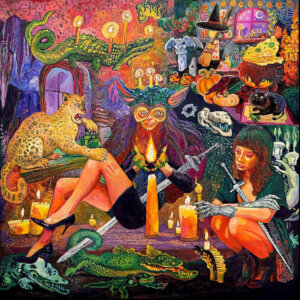 Metra Mitchell Artwork Witch Hut Inner Guts Painting