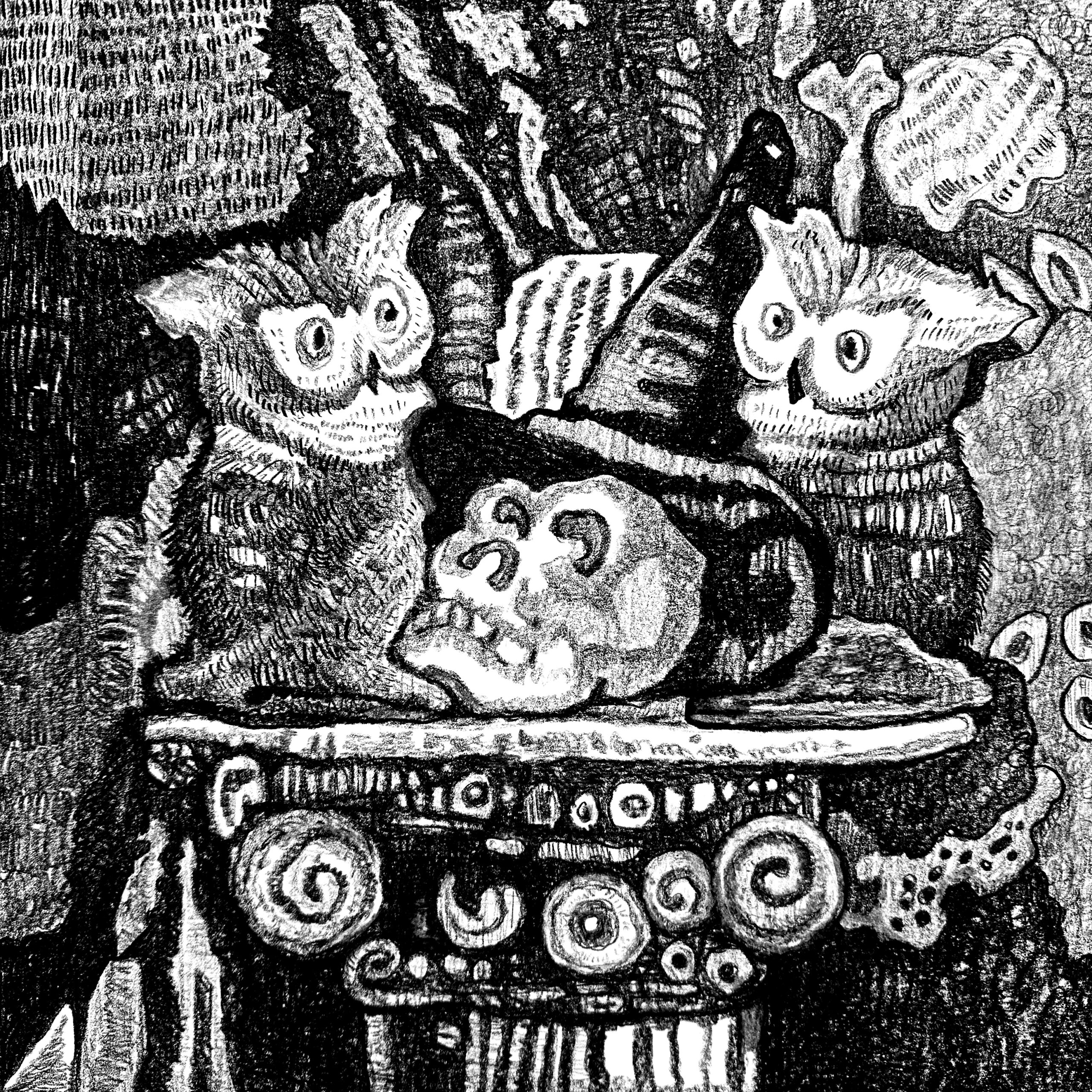 Metra Mitchell Artwork Witch Hat Drawing