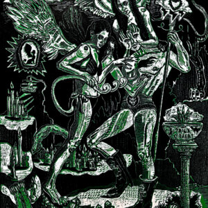 Metra Mitchell Artwork Mesmerized By Beauty Woodcut